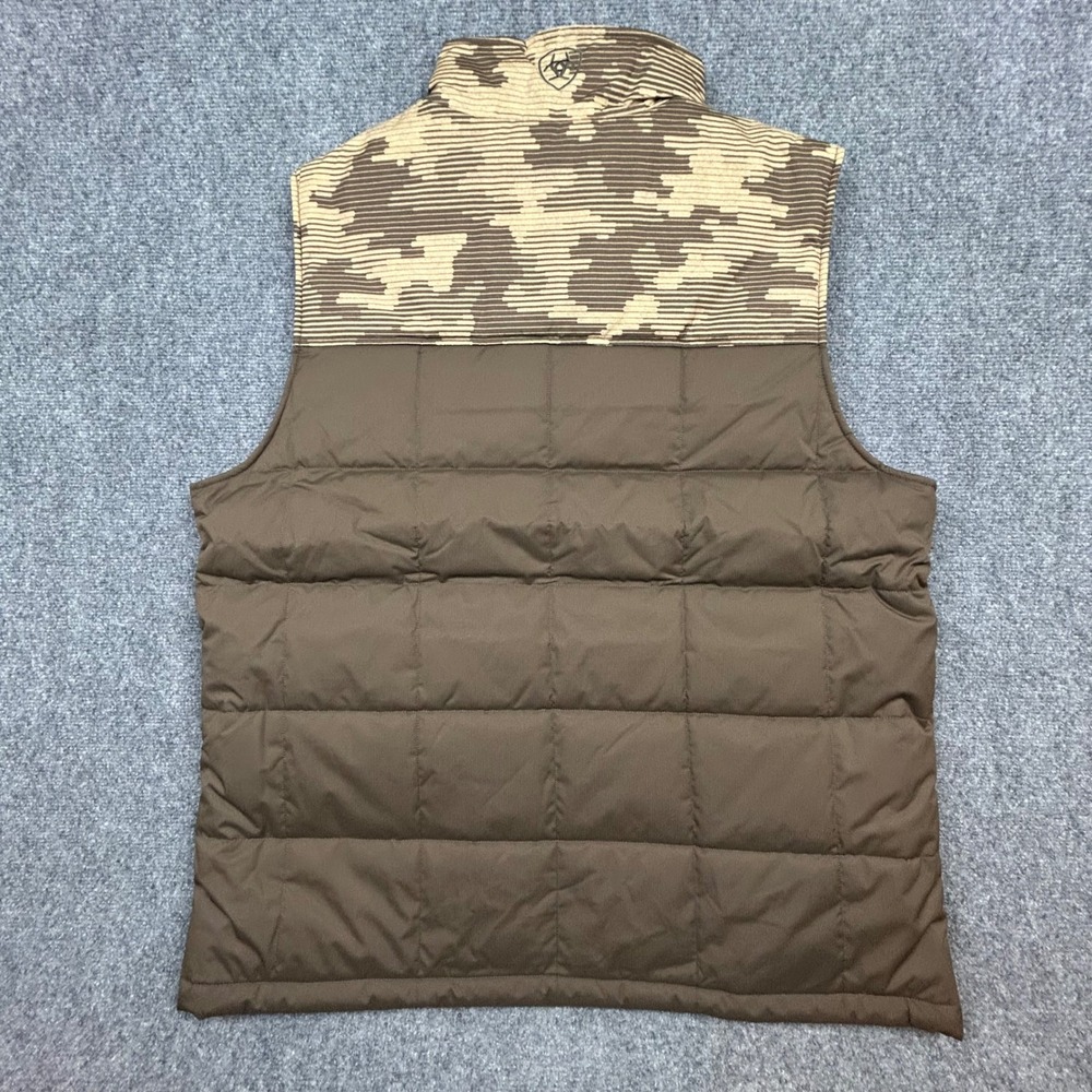 Ariat Crius Insulated Vest Mens XL Brown Camo Concealed Carry Puffer Jacket - Picture 2 of 16